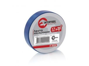 Лента изоляционная 0,15 мм x 17 мм x 20 м синяя INTERTOOL