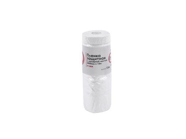 Пленка защитная с малярной лентой 2400 мм*15м INTERTOOL