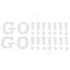Наклейка   декор   GO!!!!!!!   (41х9, белая)   (#0498R)