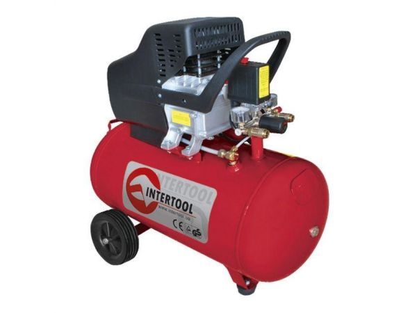 Компрессор 50 л, 1.5 кВт, 220 В, 8 атм, 206 л/мин. INTERTOOL