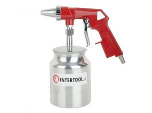 Пистолет пескоструйный пневматический с металлическим бачком INTERTOOL