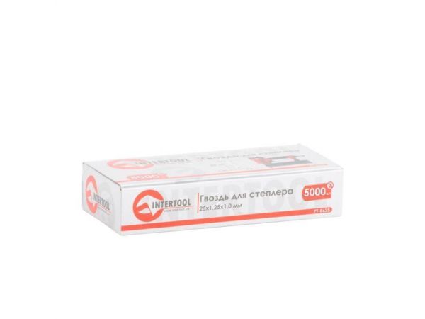 Гвоздь для степлера PT-1603 25 мм 1,0x1,25 мм 5000 шт/упак. INTERTOOL