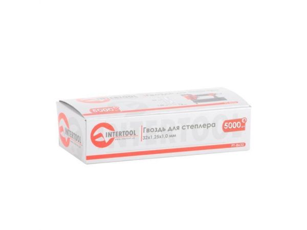 Гвоздь для степлера PT-1603 32 мм 1,0x1,25 мм 5000 шт/упак. INTERTOOL