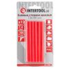 Комплект красных клеевых стержней 7.4мм*100мм, 12шт. INTERTOOL