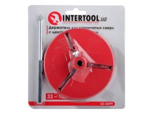 Держатель для корончатых сверл 103 мм, с центровочным сверлом INTERTOOL