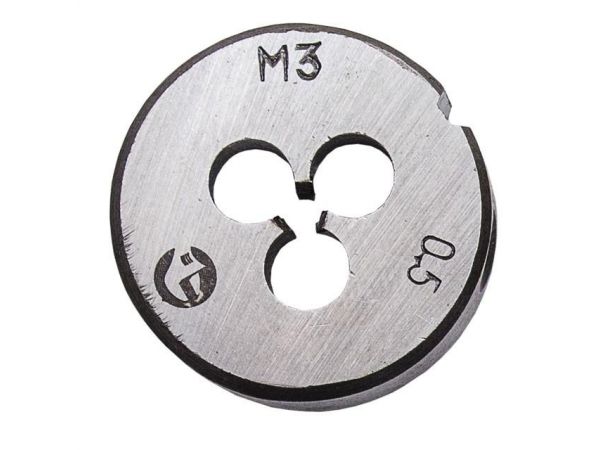 Плашка M 3x0,5 мм INTERTOOL