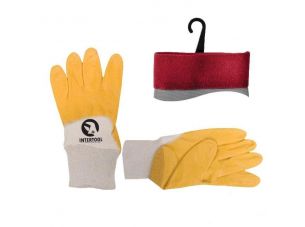 Перчатка х/б трикотаж покрытая нитрилом на ладони 9 INTERTOOL