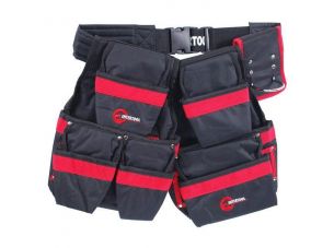 Сумка поясная слесарно-строительная, 18 карманов, полиэстер INTERTOOL