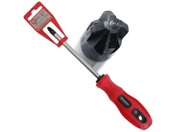 Отвертка крестовая PZ0x100 мм INTERTOOL