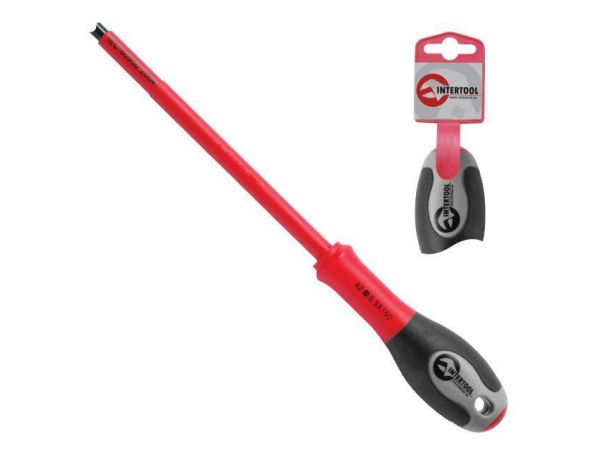 Отвертка изолированная крестовая PH2, 100 мм, 1000 В INTERTOOL