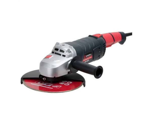 Шлифмашина угловая, 2400Вт, диаметр круга 230мм, 6300 об/мин, плавный пуск INTERTOOL