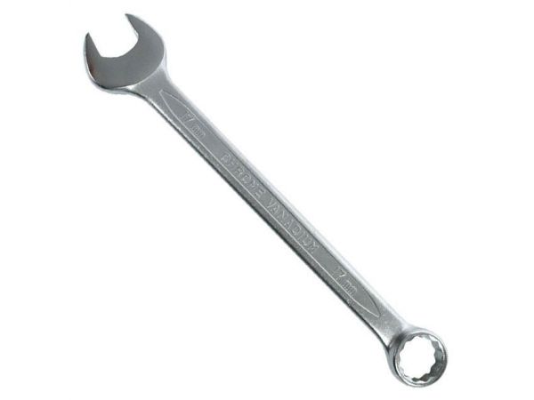 Ключ комбинированный 9 мм Cr-V, покрытие сатин-хром; PROF DIN3113 INTERTOOL