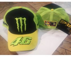 Бейсболка   46 VALENTINO ROSSI AND MONSTER ENERGY   (желто-черная, сетка)