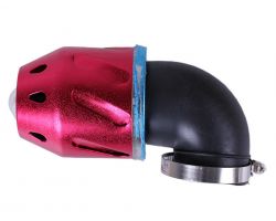 Фильтр воздушный (нулевик)   Ø42mm, 90*, пуля (красный) AMG-2